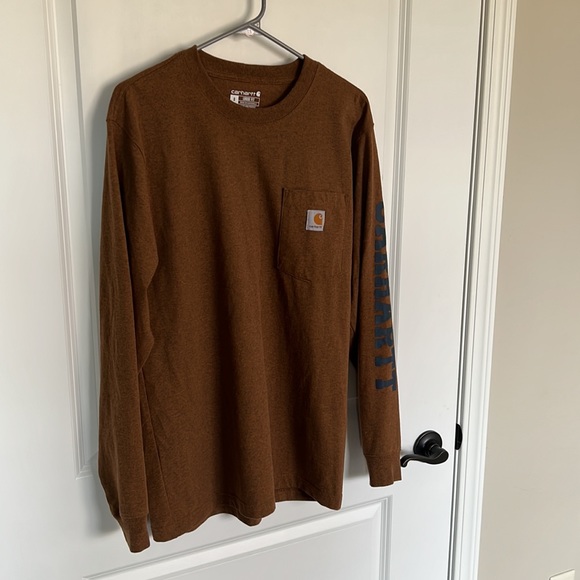 Carhartt Men’s Loose Fit Logo Long Sleeve. - Picture 3 of 11